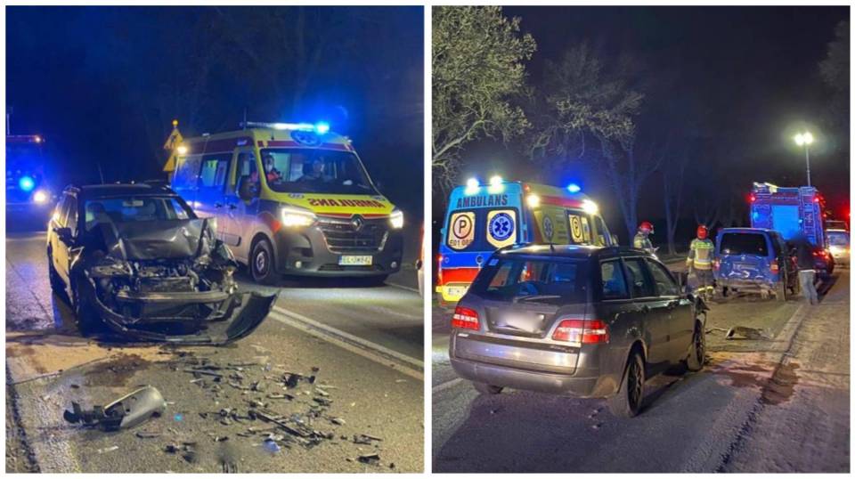 Wypadek na DK71 w gminie Stryków. Kilka osób poszkodowanych, wśród nich małe dziecko