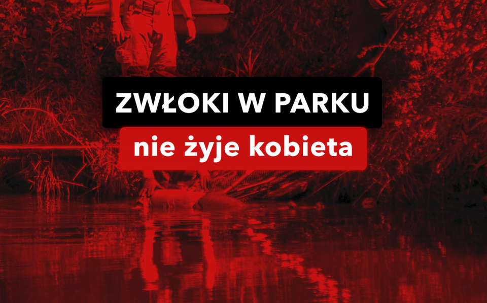 Policja i prokurator w Parku Miejskim w Łęczycy. W wodzie ujawniono ciało kobiety