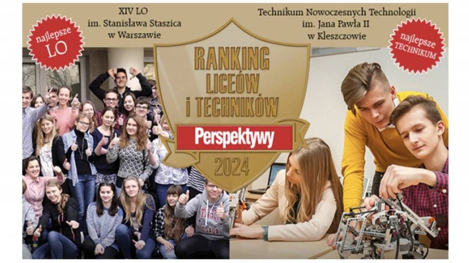 Kleszczowskie Technikum pierwsze w Polsce! Poznaliśmy ranking Perspektywy 2024. Sprawdzamy najlepsze licea i technika w Łódzkiem