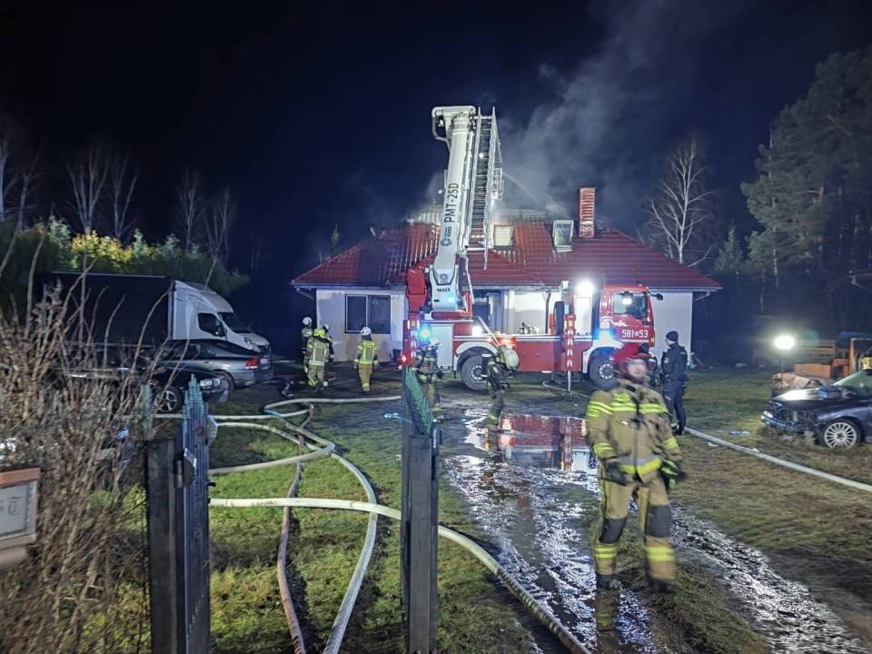 Tragiczny pożar w gminie Aleksandrów Łódzki. Nie żyje 60-letni mężczyzna